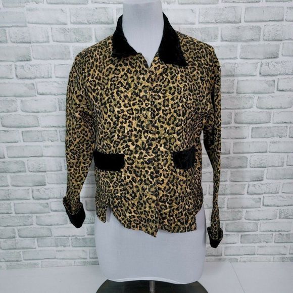 Vintage 80s‎ 90s Ear Abstracts ETC Leopard Tapestry - Picture 1 of 6
